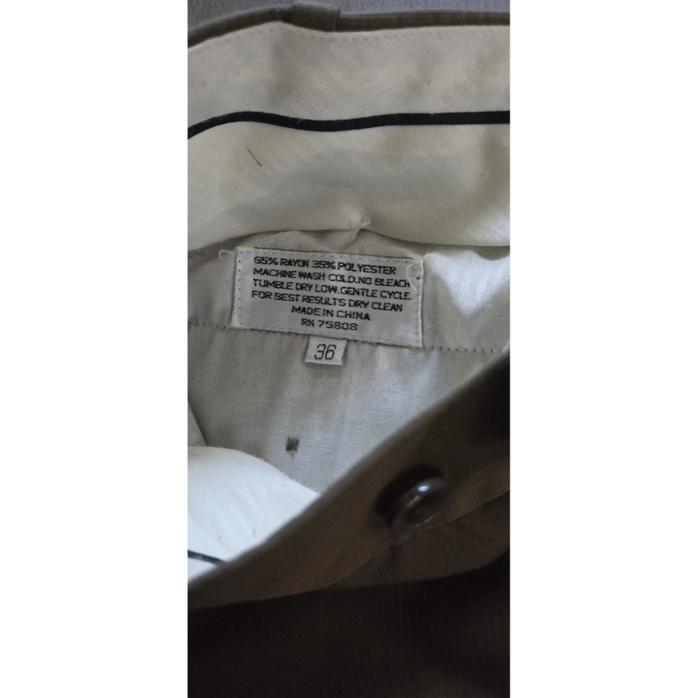 Giorgio De Paoli Venice Brown Tan Dress Pants Work Trousers Mens Size 36x29 - Picture 3 of 5